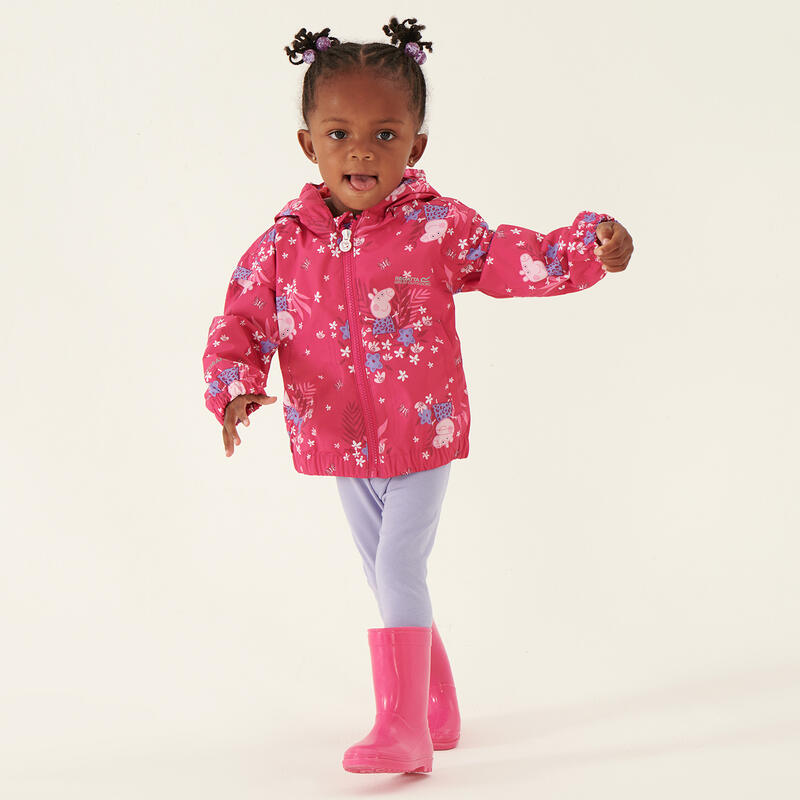 Peppa Muddy Puddle Walkingjacke für Kinder mit Kapuze - Pink