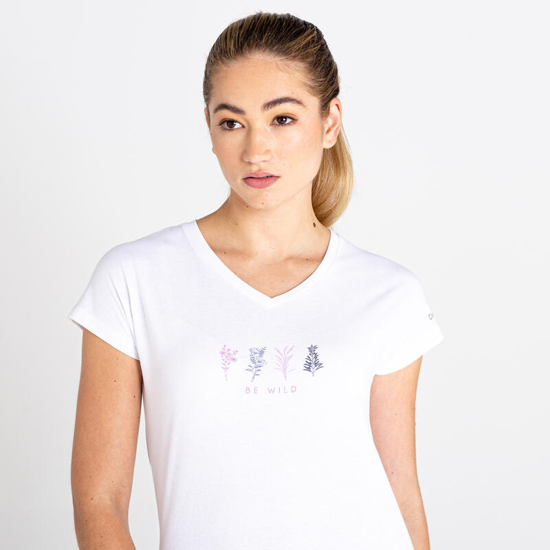 Moments II Kurzärmeliges Fitness-T-Shirt für Damen - Weiß