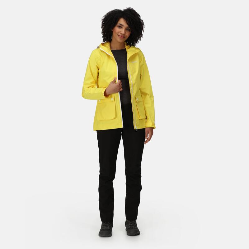 Baysea Veste de marche à capuche pour femme - Jaune