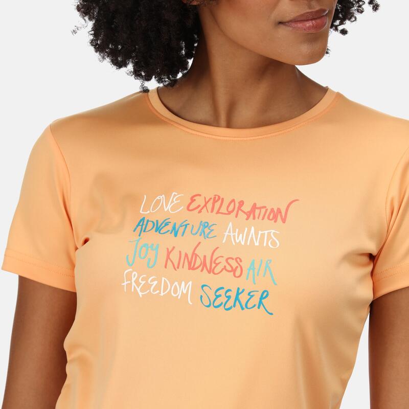 REGATTA Regatta T-Shirts Womens Fingal VI DAMES Papaya
