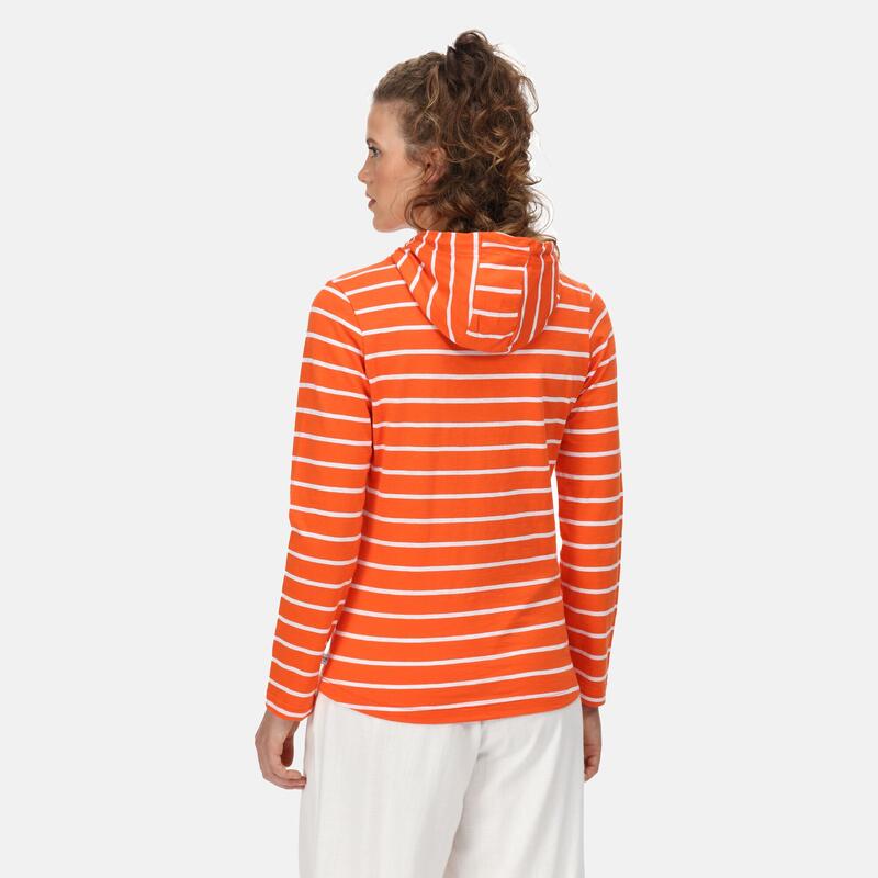 Maelys Langärmeliges Walkingshirt für Damen - Orange