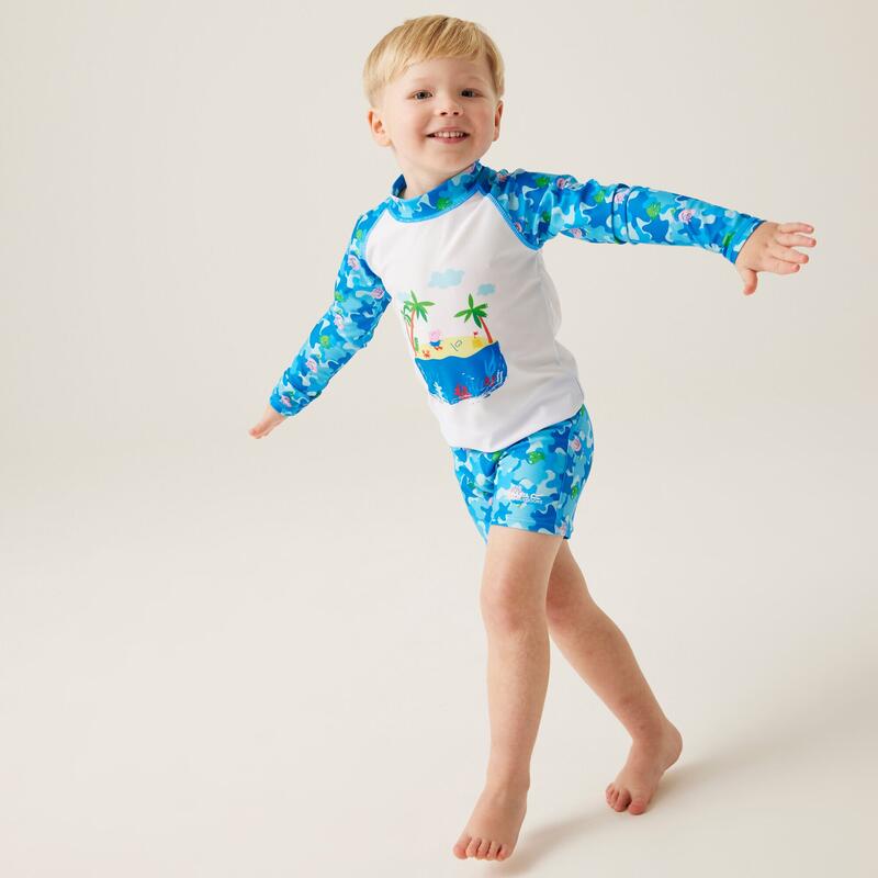 REGATTA Regatta Zwemkledij Peppa Rash Suit KINDEREN CoolAqua/Whi