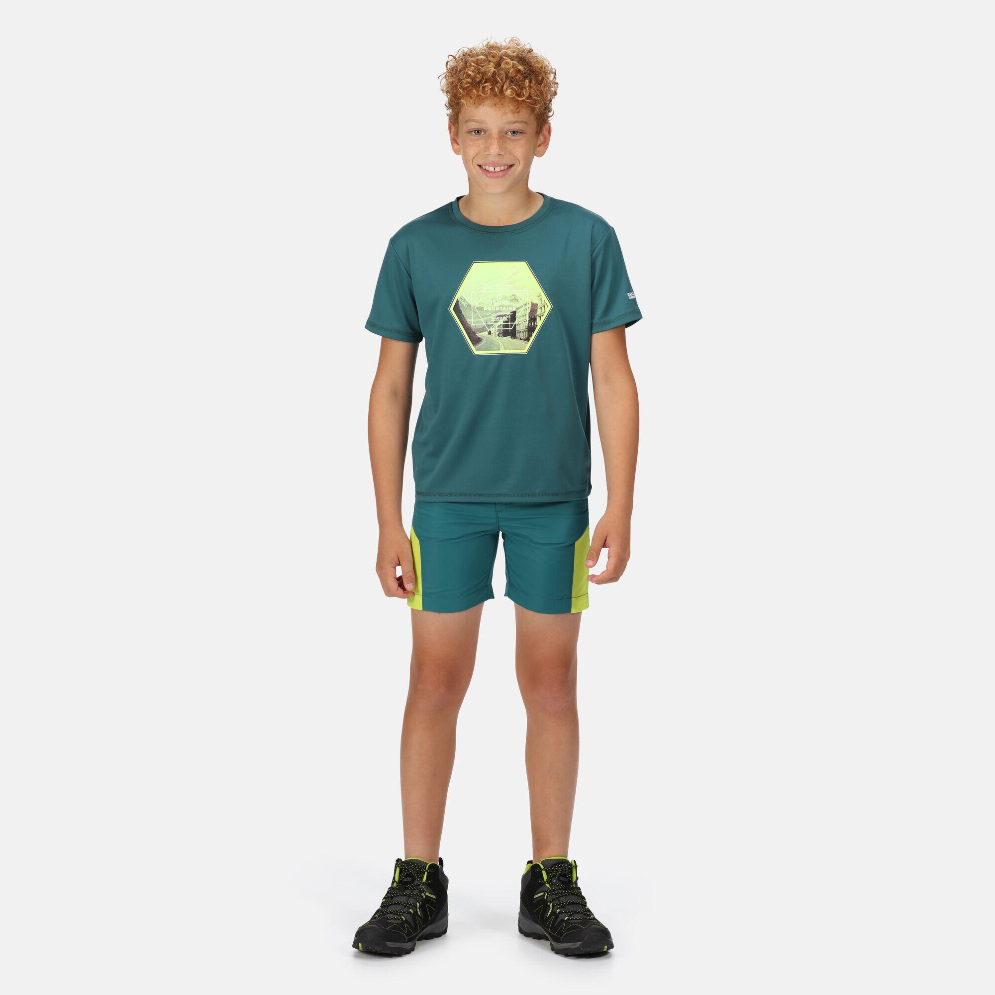 Sorcer Mountain II Kids Hiking Shorts - Pacific Green 3/5