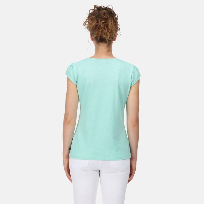 Francine Fitness-T-shirt met korte mouwen voor dames - Groen