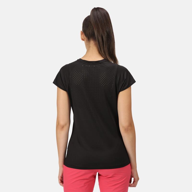 Luaza Fitness-T-Shirt für Damen - Schwarz