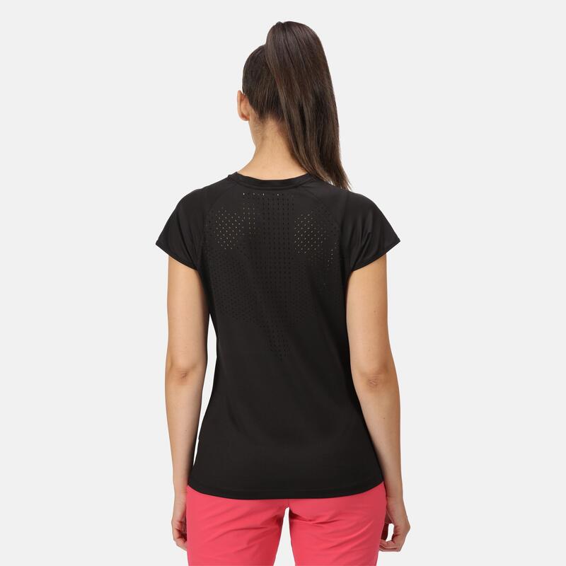 Luaza T-shirt Fitness pour femme - Noir