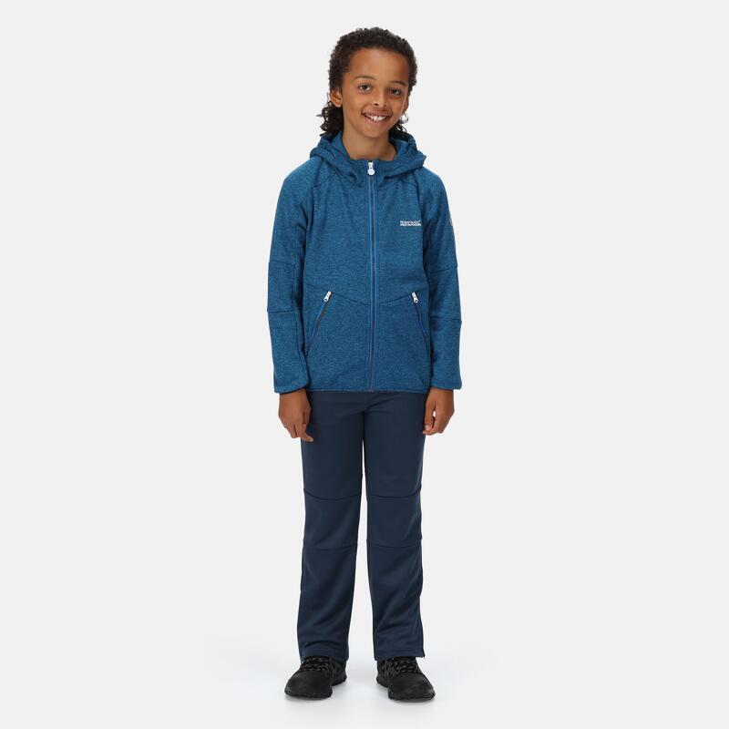 Maxwell wandelfleece met volledige rits voor kinderen - Blauw