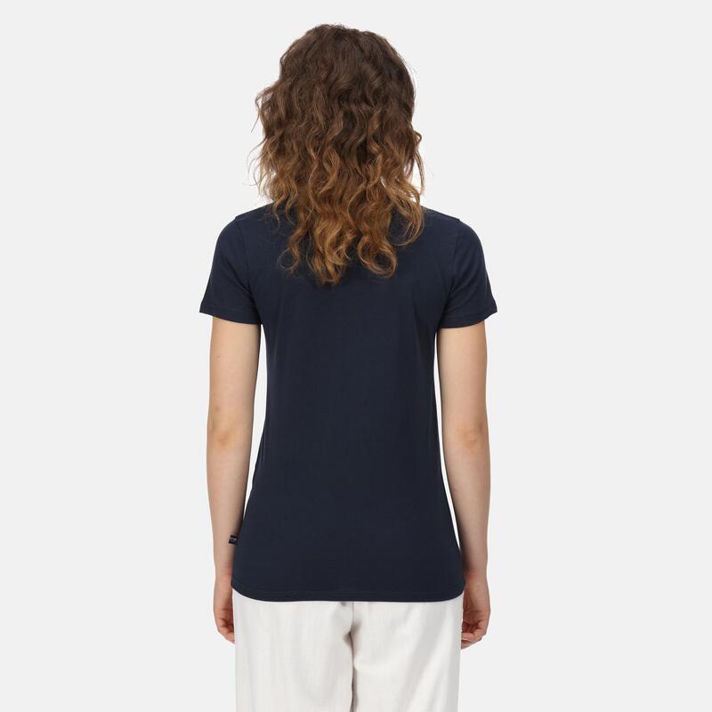 Filandra VI Kurzärmeliges Fitnessshirt für Damen - Marineblau
