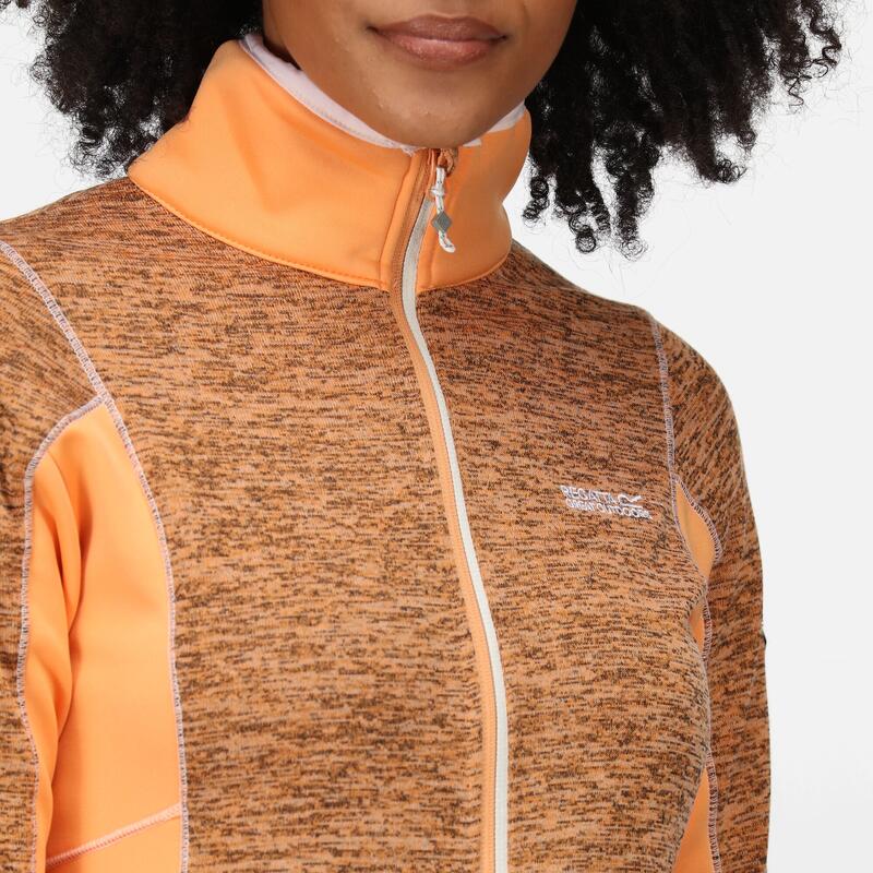 Lindalla III wandelfleece met hele volledige voor dames - Oranje