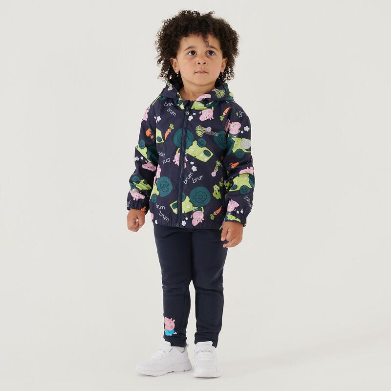 Peppa Muddy Puddle Walkingjacke für Kinder mit Kapuze - Marineblau