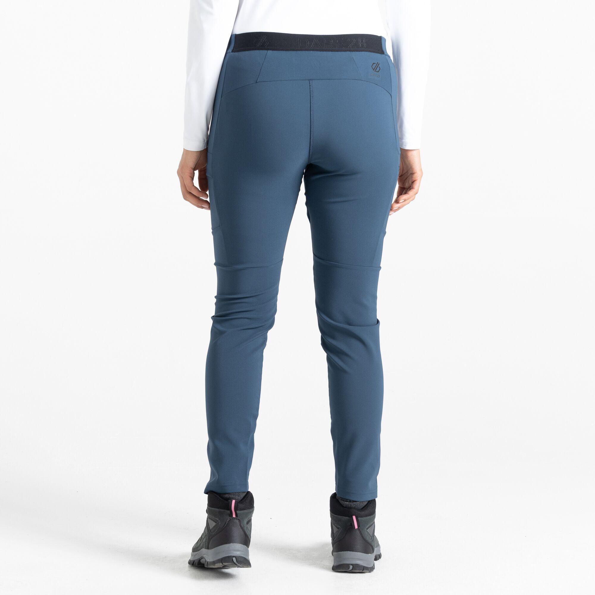 Broek Wandelen Dames - Softshell, Elastische Tailleband, 4/5