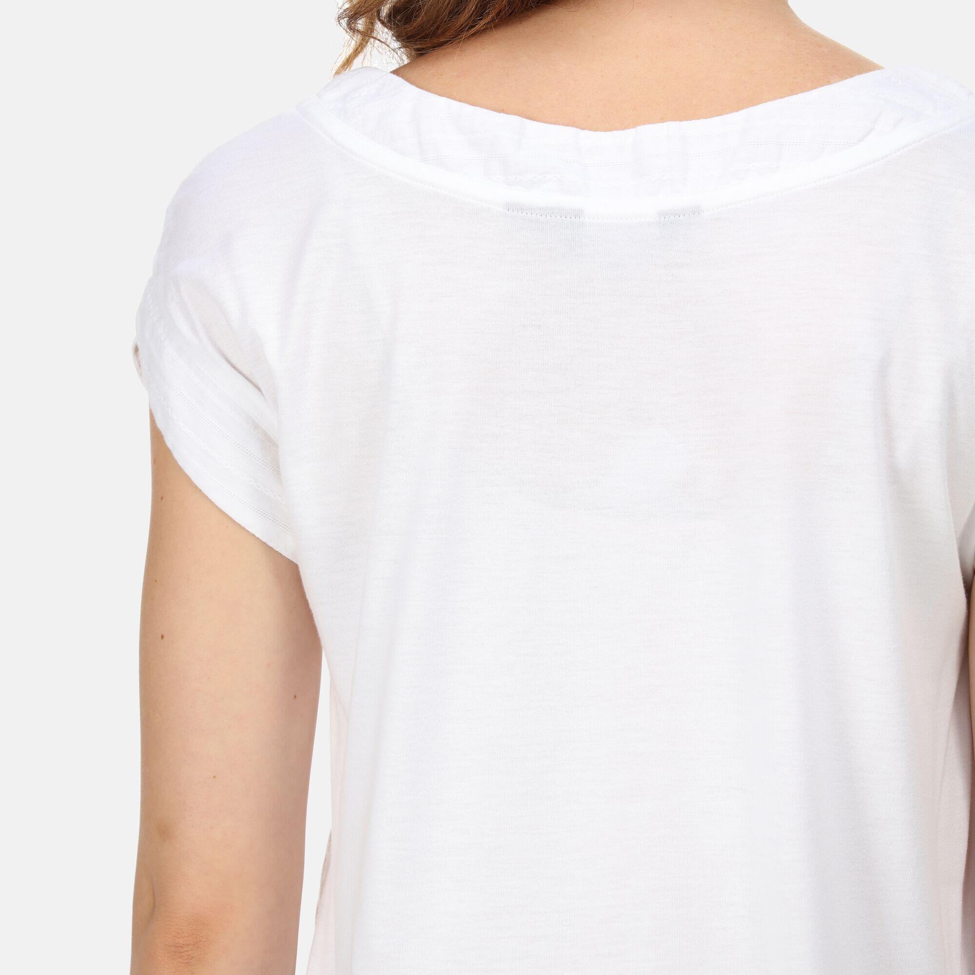 Adine Women's Walking Short Sleeve T-Shirt - White 5/5