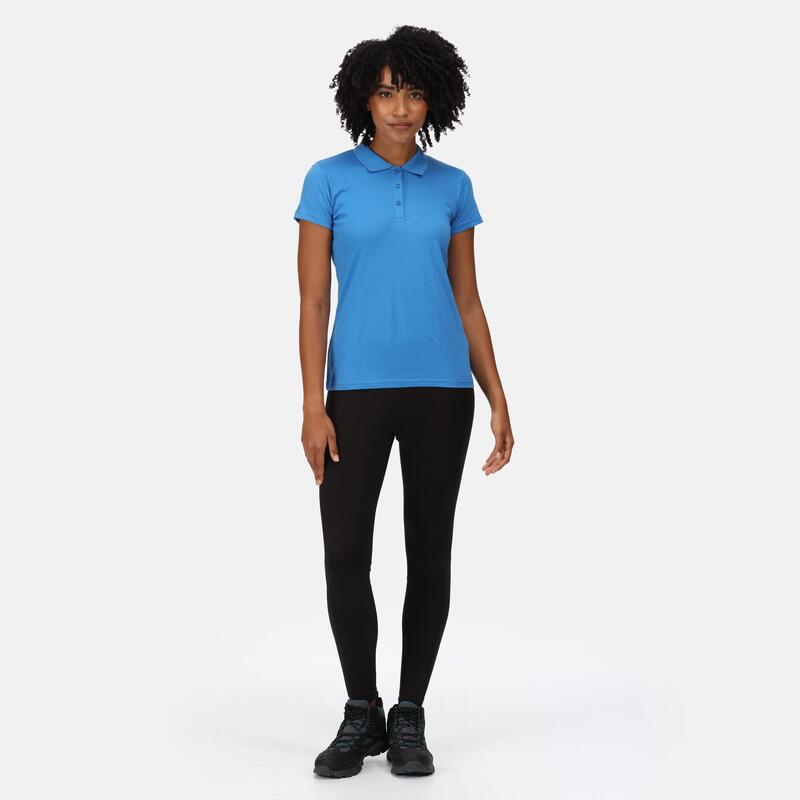 Sinton Fitness-T-shirt met korte mouwen voor dames - Blauw