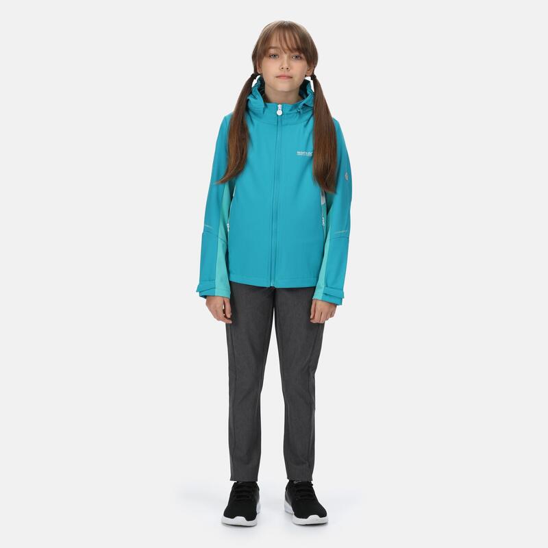 Acidity V Softshell-Walkingjacke für Kinder Reißverschluss - Blau