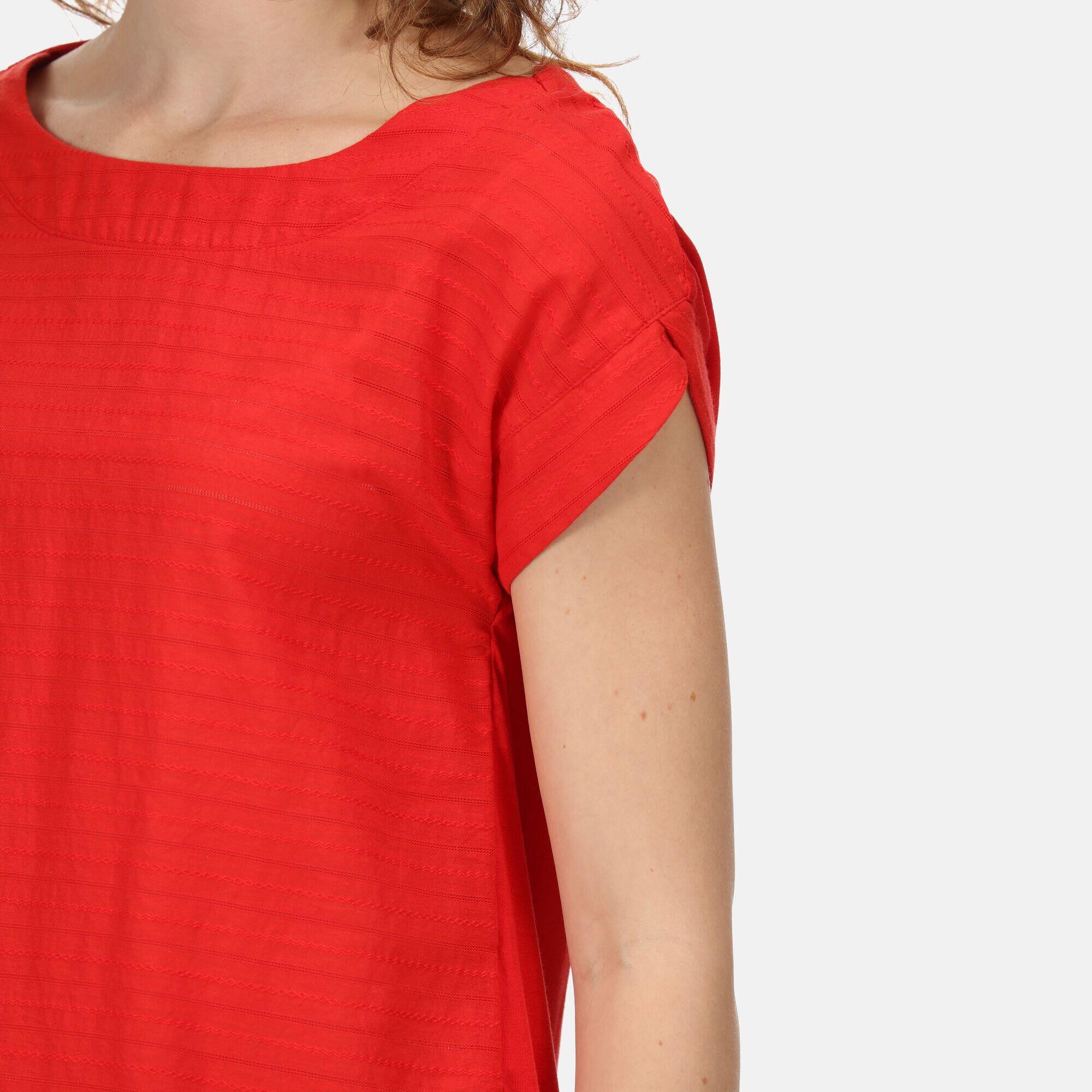Adine Women's Walking Short Sleeve T-Shirt - True Red 4/5