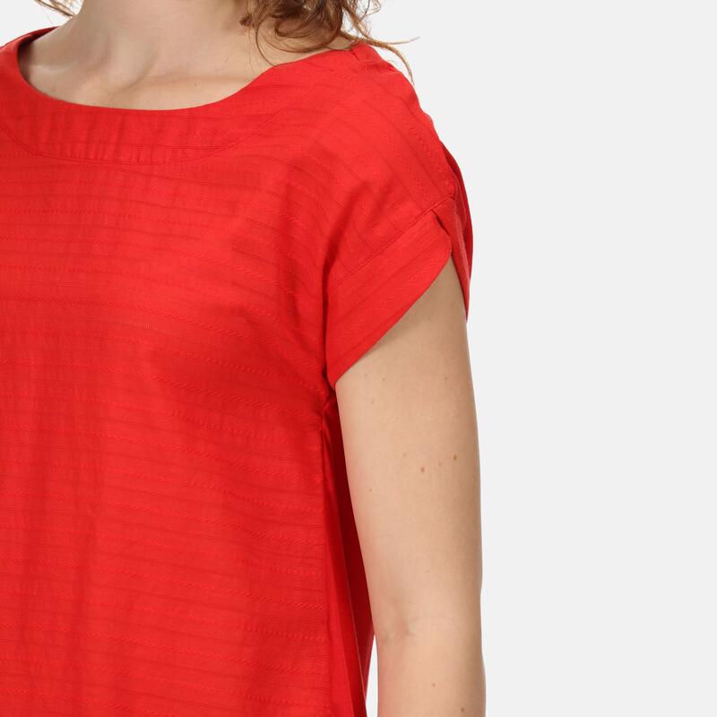 Adine T-shirt Fitness à manches courtes pour femme - Rouge vif