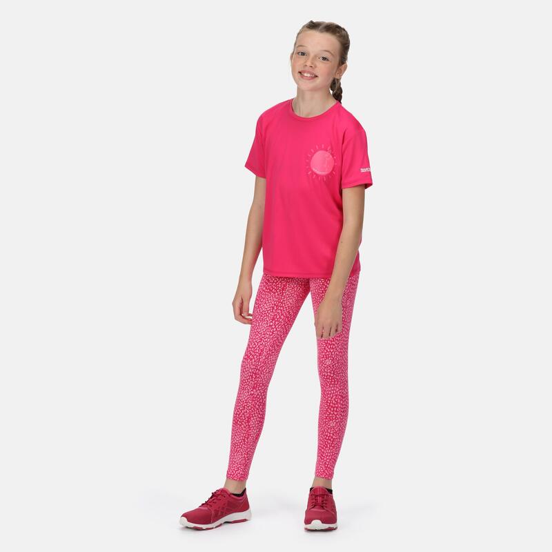 Alvarado VI Kurzärmeliges Walkingshirt für Kinder - Pink