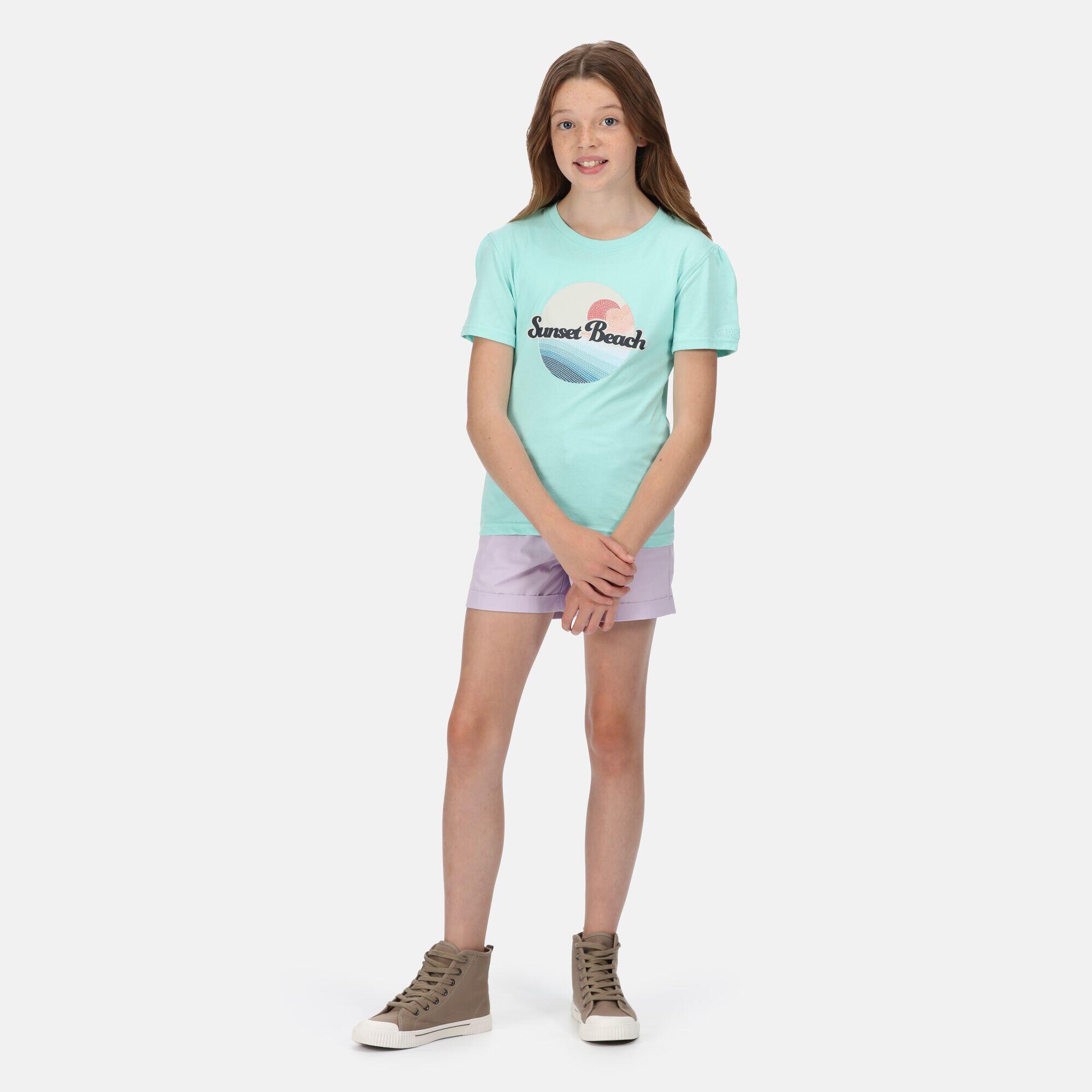 Bosley V Kids Walking Short Sleeve T-Shirt - Aruba Blue 3/5