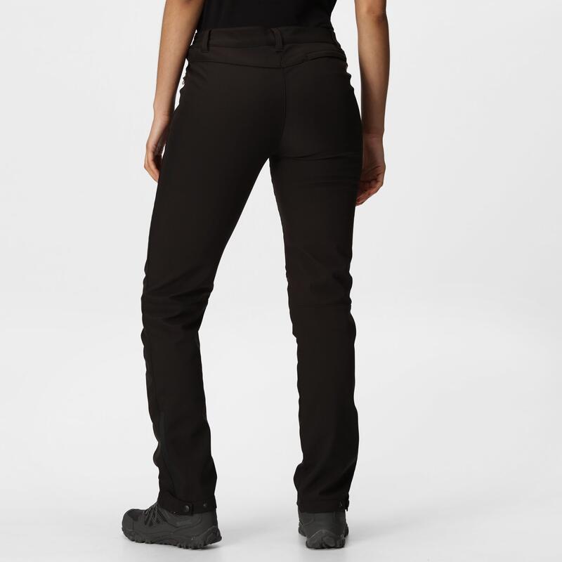 Damen Wanderhose Kurzgröße Geo Softshell II Wandern/Outdoor/Trekking Damen Black