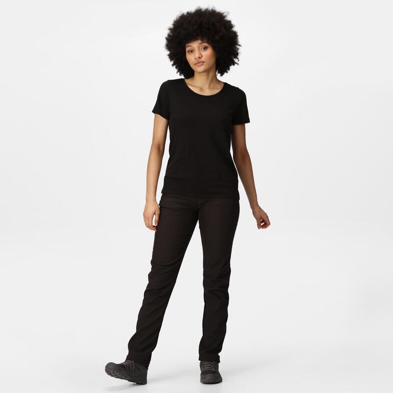 Damen Wanderhose Kurzgröße Geo Softshell II Wandern/Outdoor/Trekking Damen Black