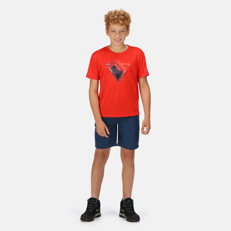 Alvarado VI wandel-T-shirt met korte mouwen voor kinderen - Rood