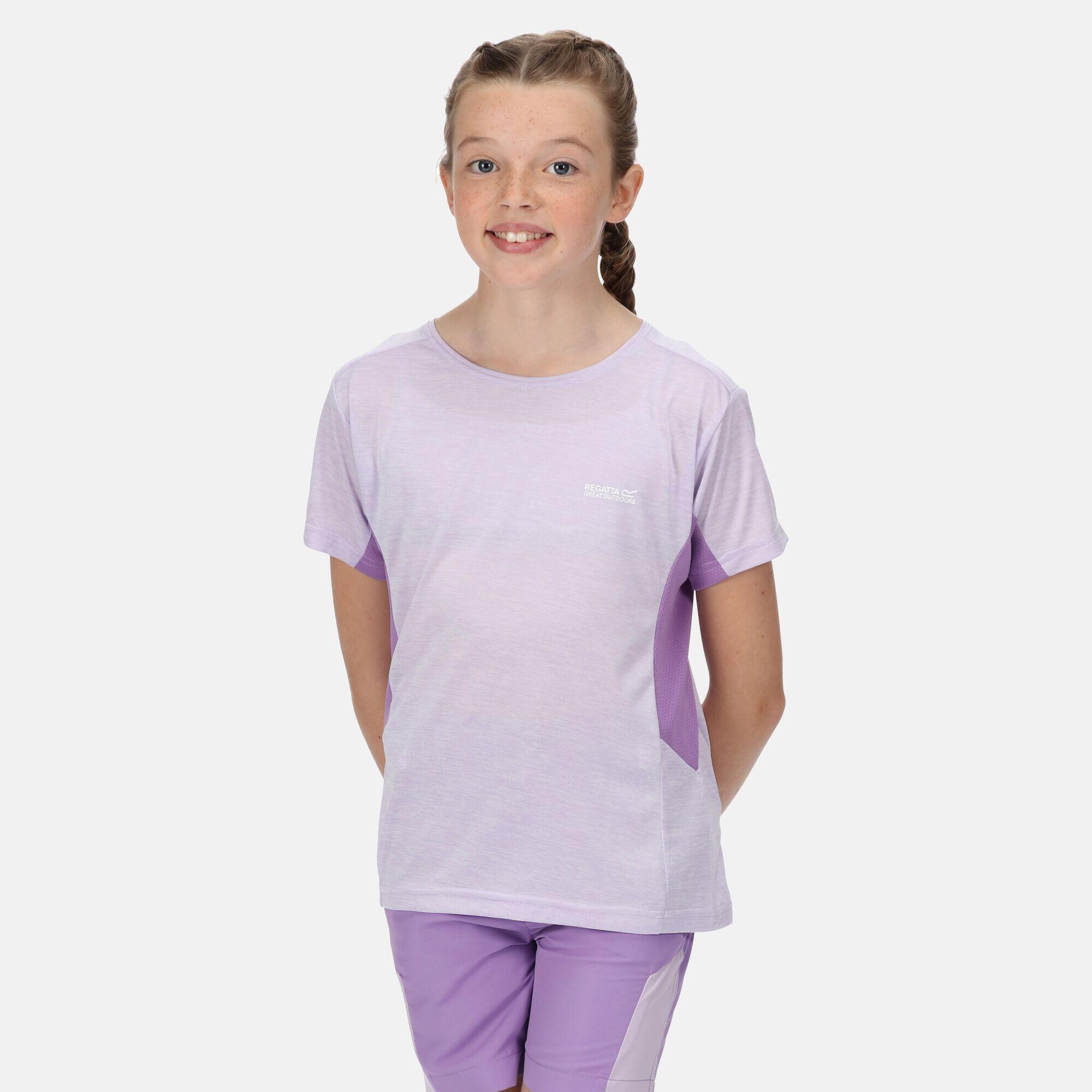 REGATTA Takson III Kids Hiking Short Sleeve T-Shirt - Pastel Lilac