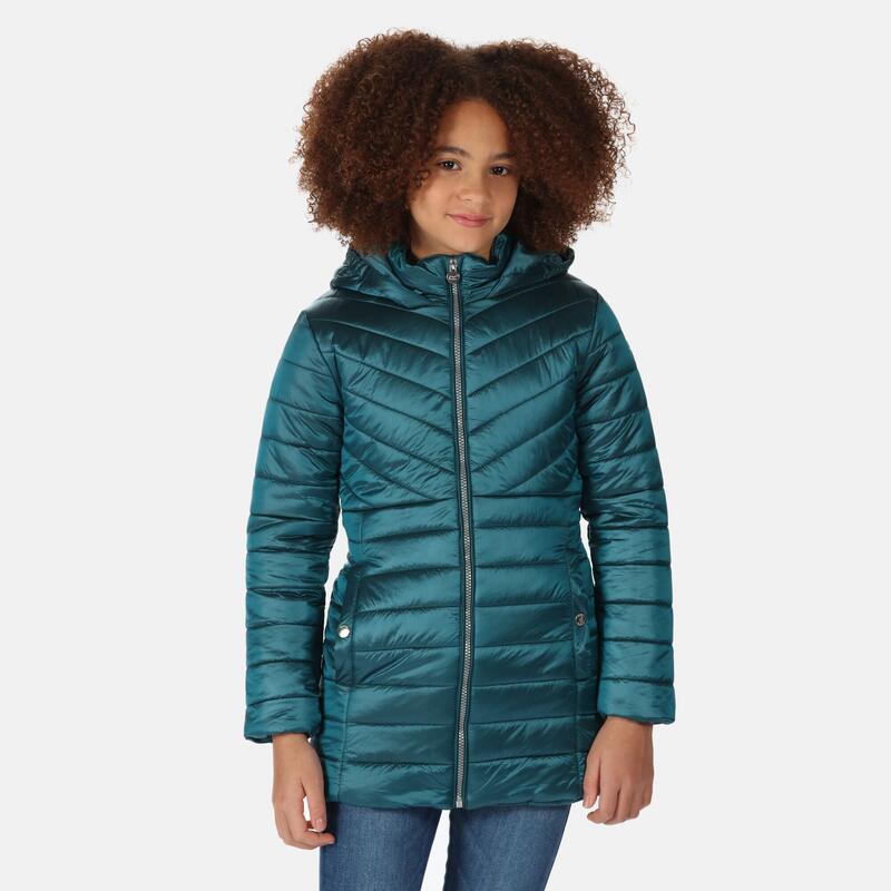 Regatta Babette geïsoleerde wandelparka voor kinderen, blauwgroen