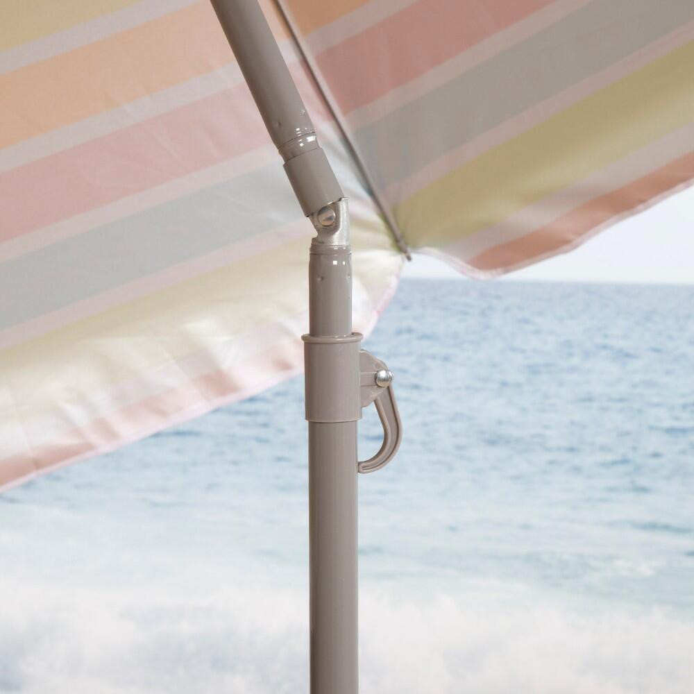Parasol de plage 8 mâts 200 cm couleurs rayées Aktive 6/7