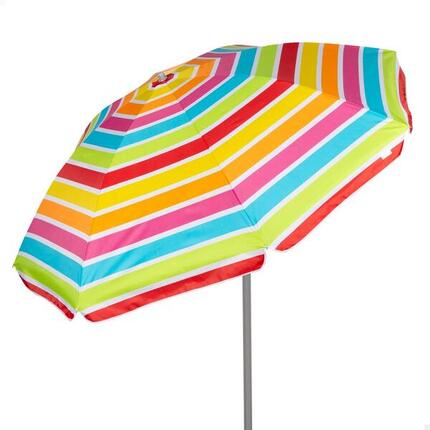 Parasol de plage 8 mâts 200 cm couleurs rayées Aktive