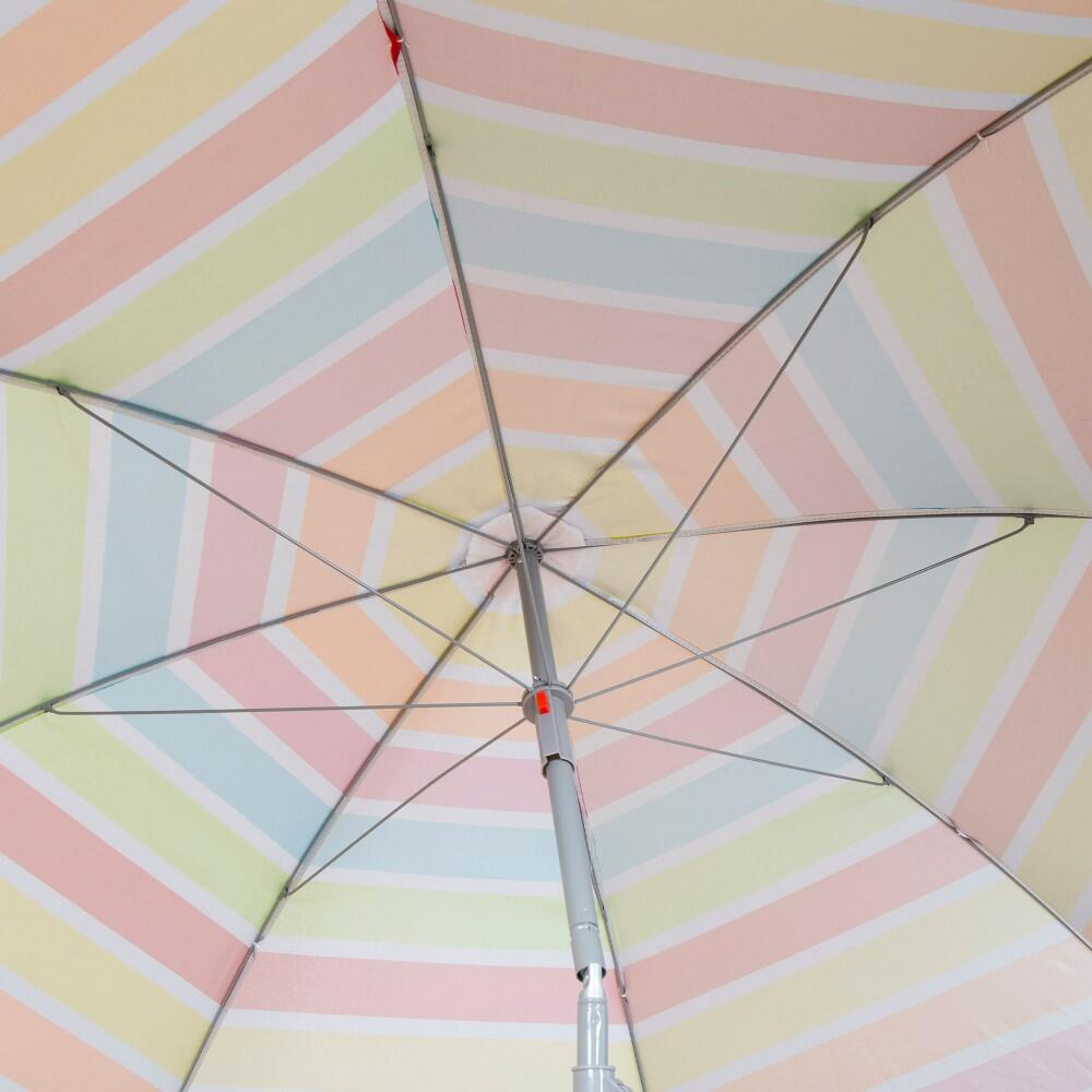 Parasol de plage 8 mâts 200 cm couleurs rayées Aktive 5/7