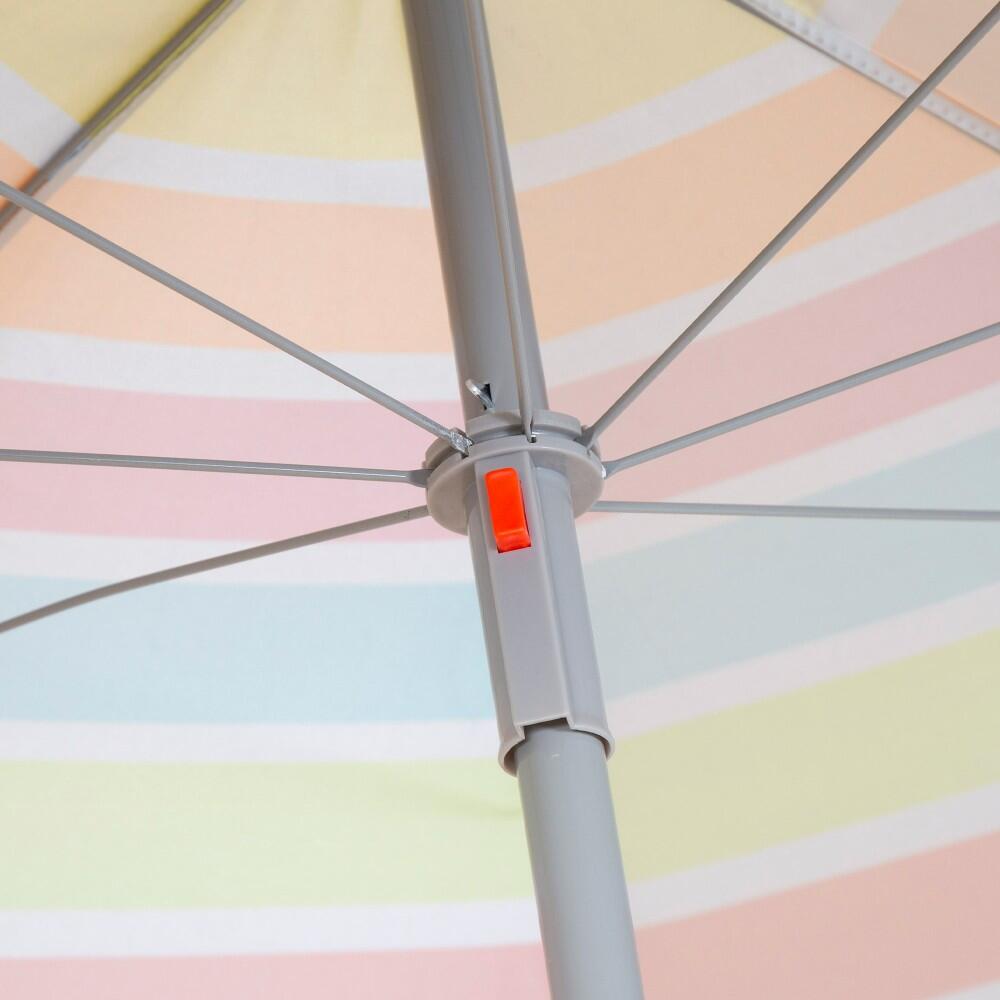Parasol de plage 8 mâts 200 cm couleurs rayées Aktive 7/7