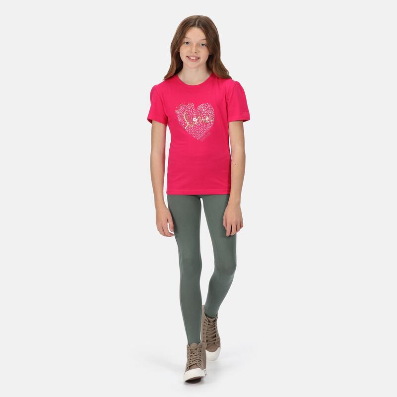 Bosley V T-shirt de marche à manches courtes pour enfant - Rose