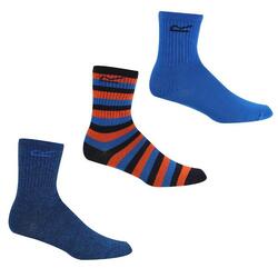 Lot de 3 paires de chaussettes de randonnée enfant Outdoor