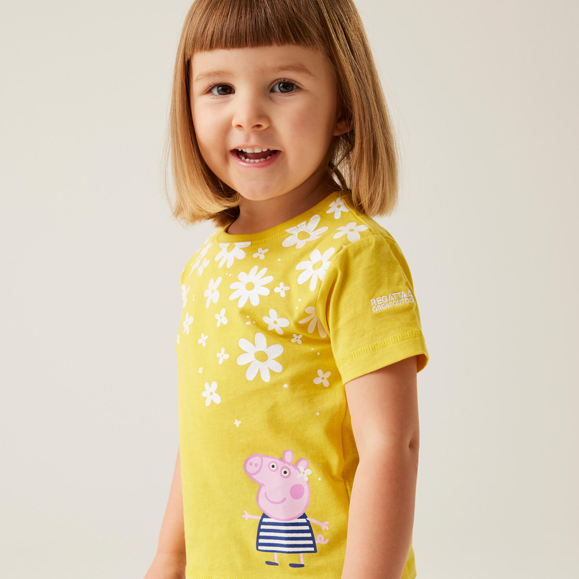 Peppa Pig Kids Walking Short Sleeve T-Shirt - Yellow 4/5