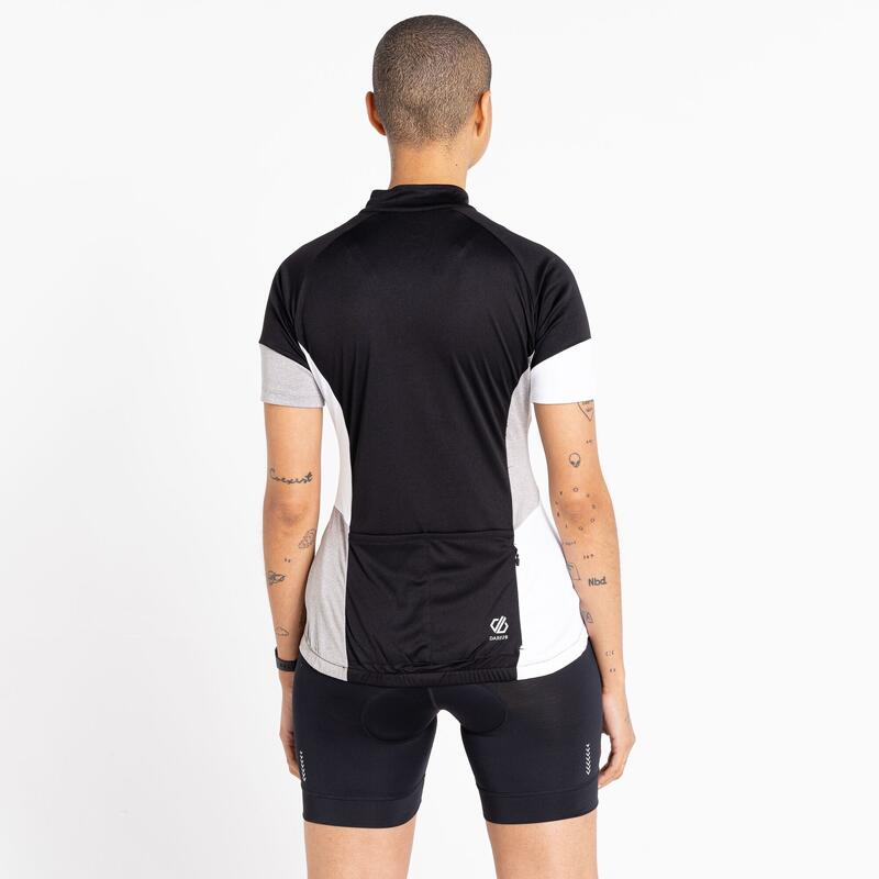 Compassion II Maillot de fitness zippé à moitié pour femme - Noir