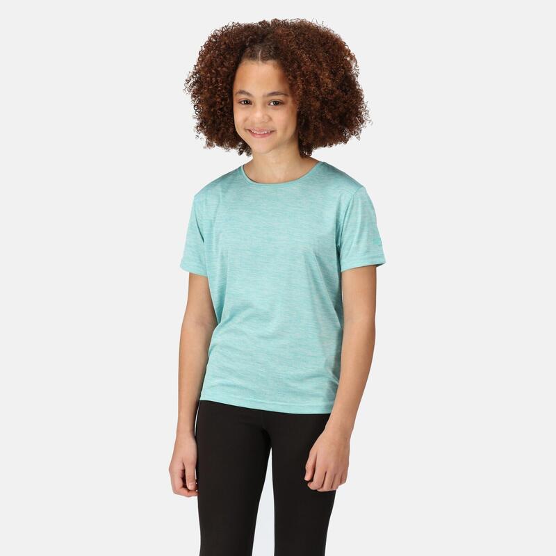 Fingal Edition wandel-T-shirt met korte mouwen voor kinderen - Vaalgroen