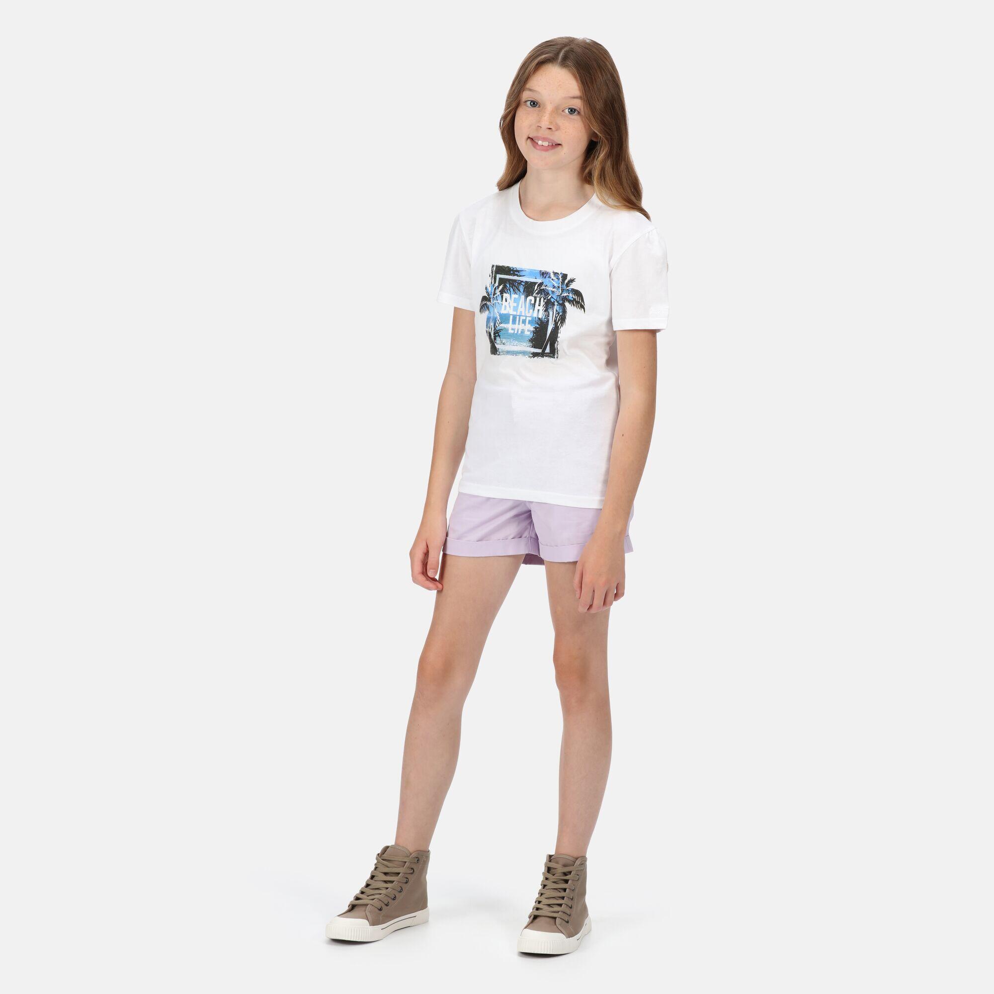 Bosley V Kids Walking Short Sleeve T-Shirt - White Beach 3/5