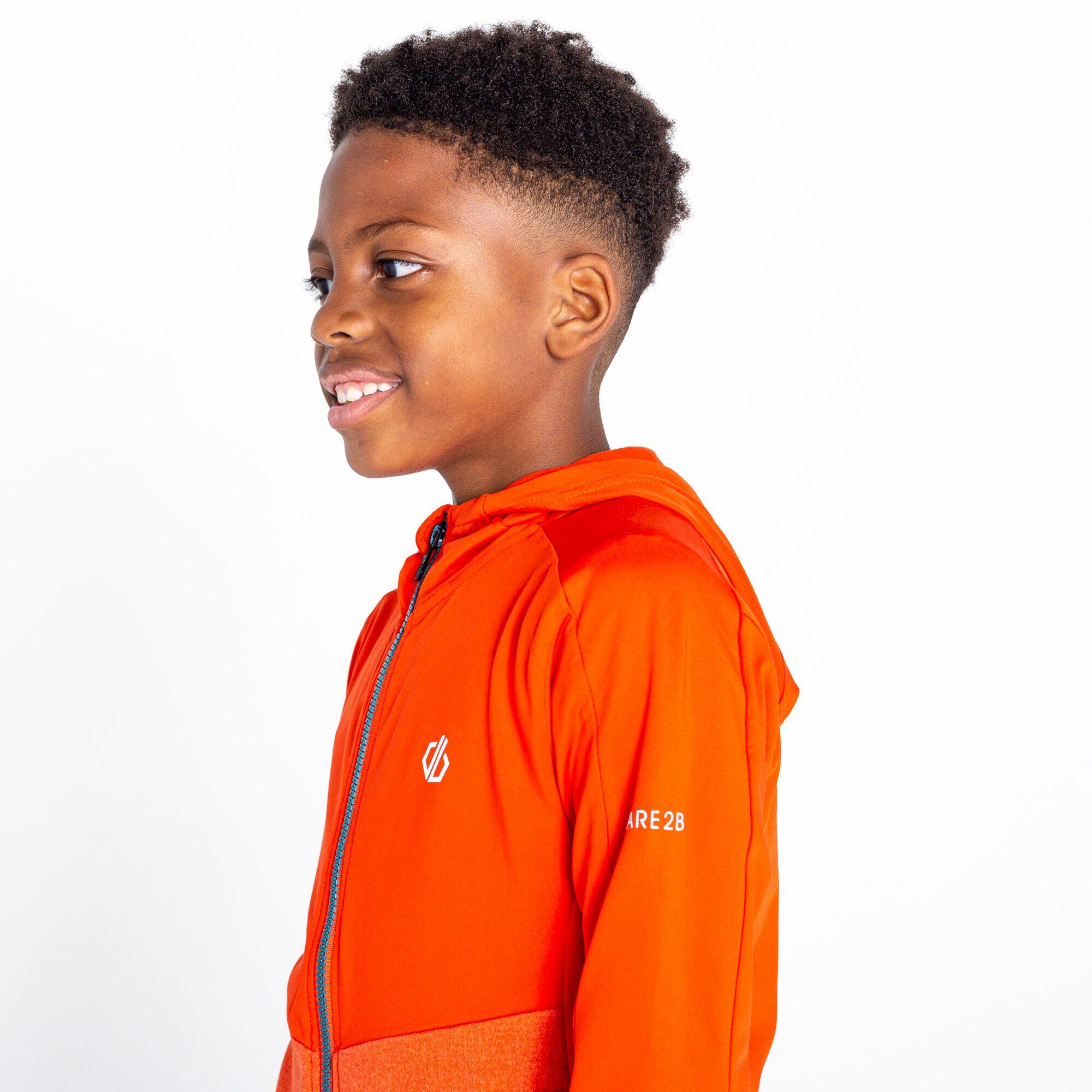 Hastily Core Stretch Kids Walking Full Zip Fleece - Burnt Salmon 4/5