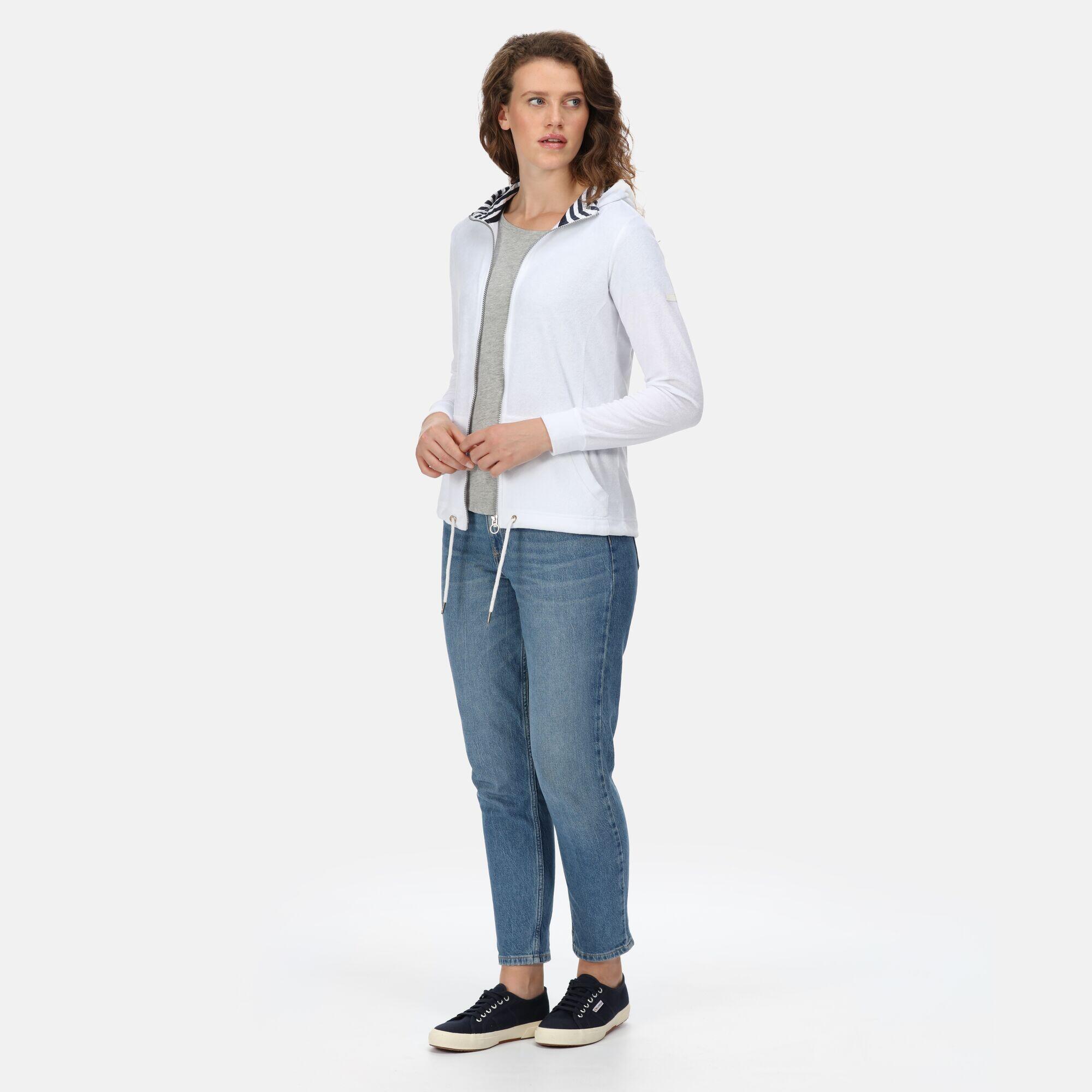 Bayarma Women's Walking Full Zip Hoodie - White 3/5