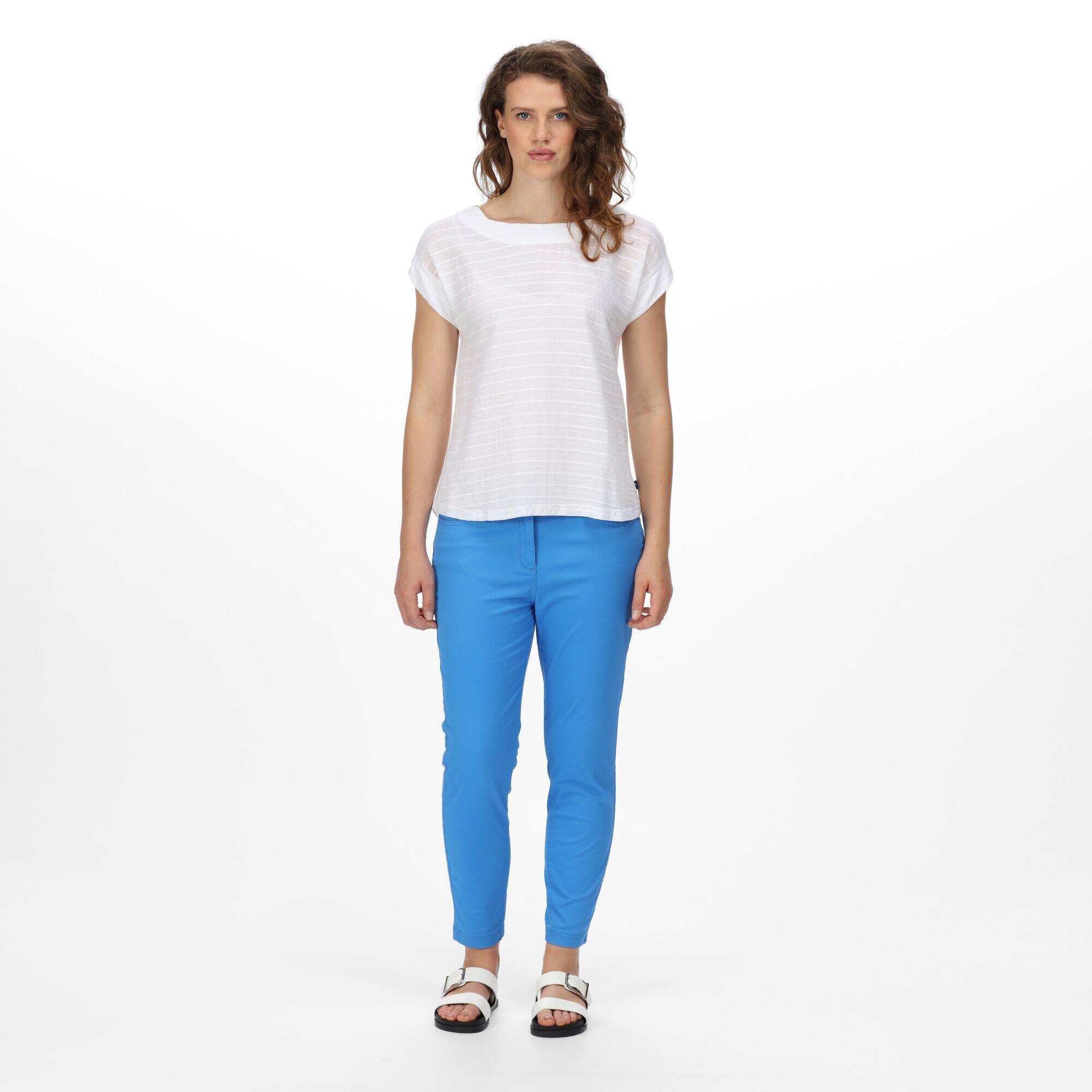 Adine Women's Walking Short Sleeve T-Shirt - White 3/5