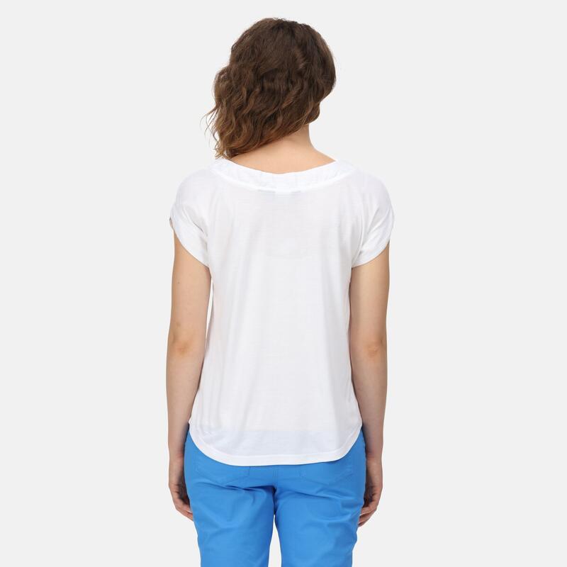 Adine Kurzärmeliges Fitnessshirt für Damen - Weiß