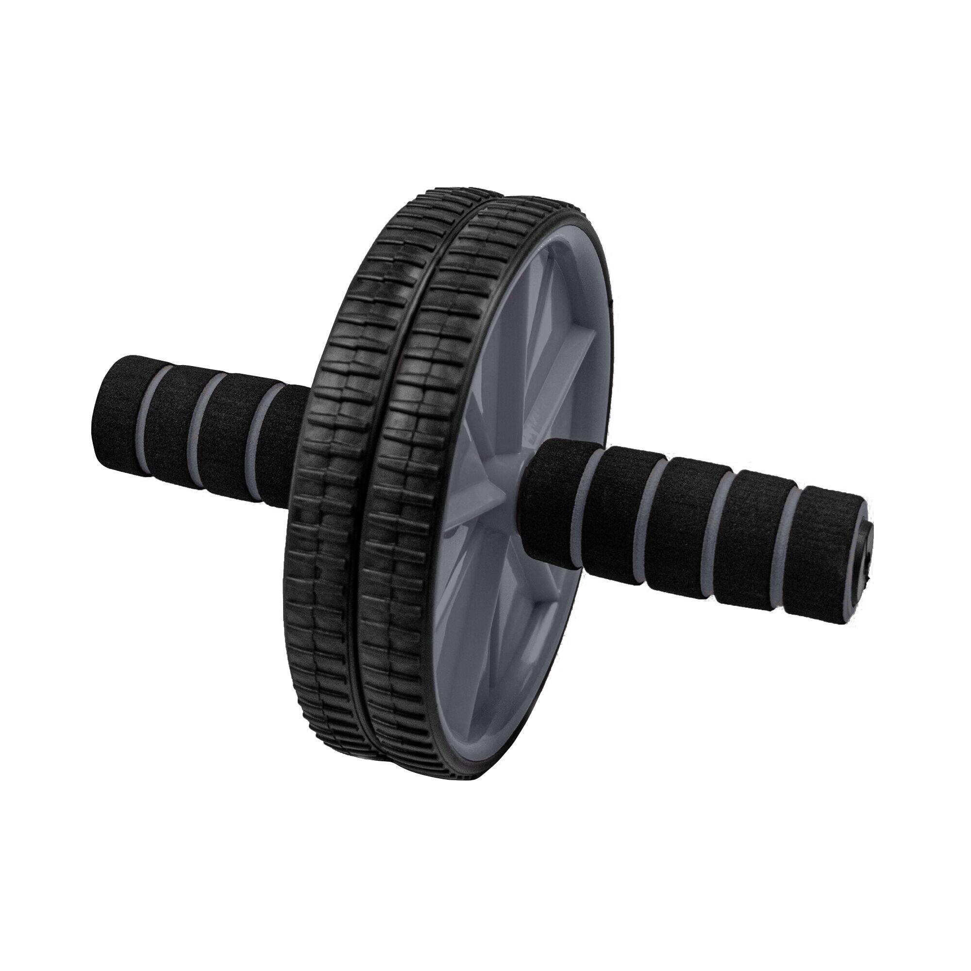 Adults' Fitness Abdominal Wheel - Black 1/2