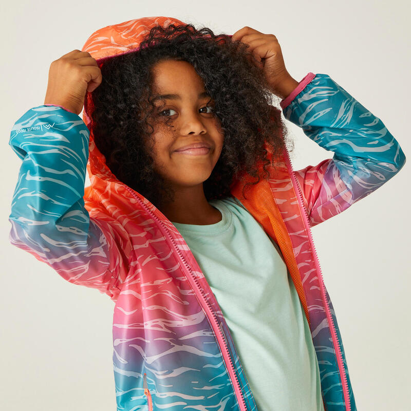 Veste de randonnée imperméable pliable à imprimé enfant Lever