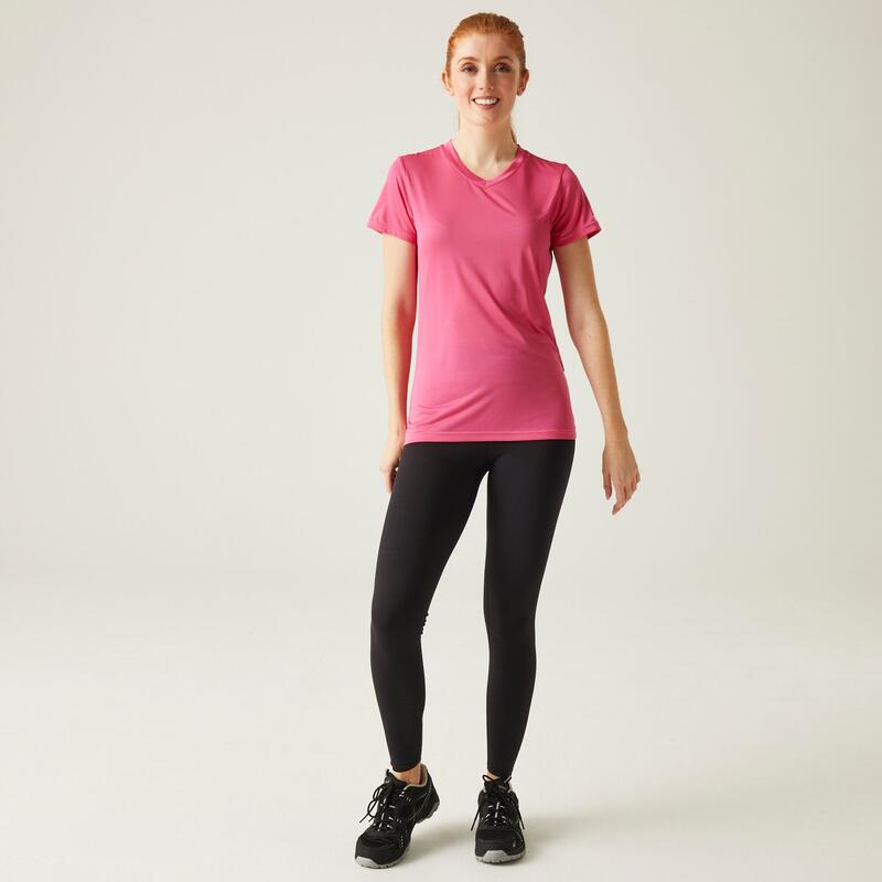 T-shirt de sport avec col en V femme Fingal