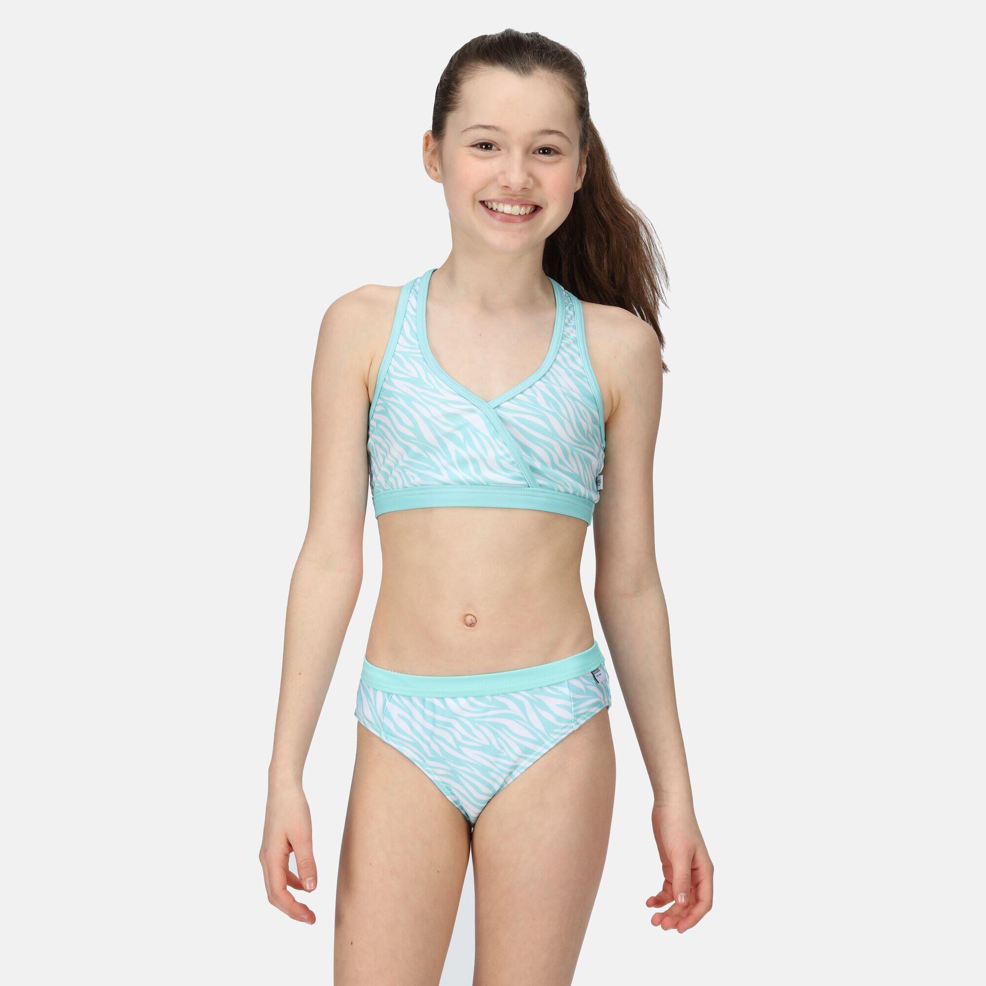 Hosanna Girls' Swim Top - Aruba Blue 1/5