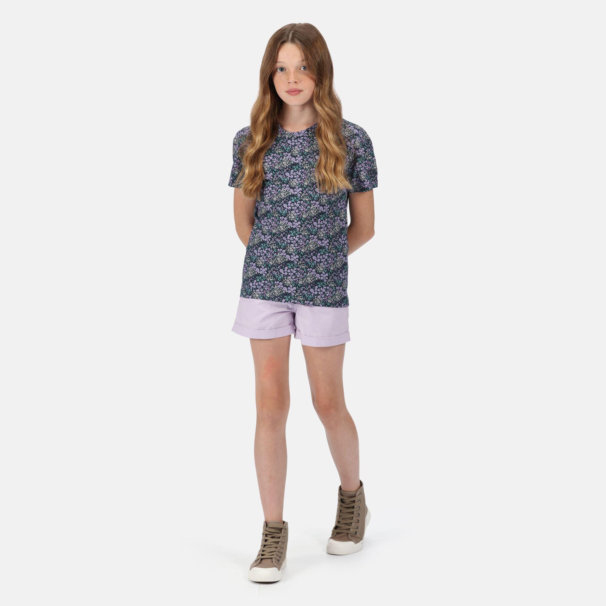 Bosley V Kids Walking Short Sleeve T-Shirt - Navy Ditsy Floral 3/5