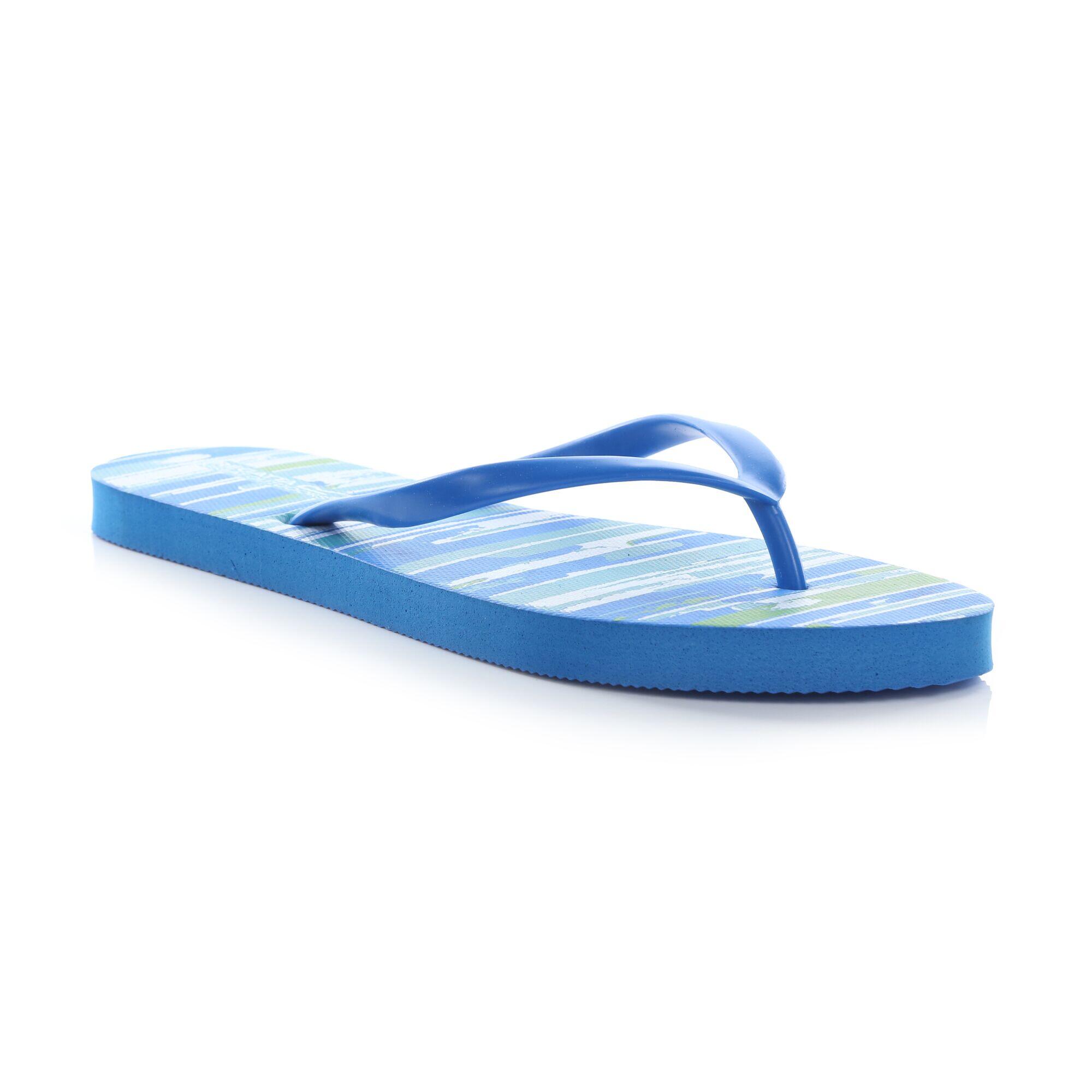 Lady Bali Women's Poolside Flip Flops - Blue Seascape 2/5