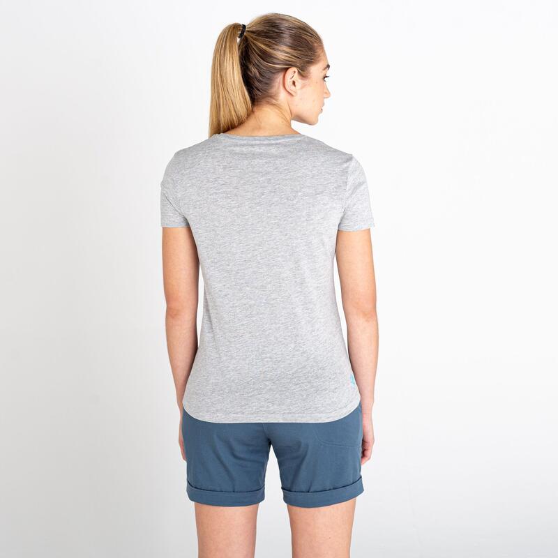 Peace of Mind fitness-T-shirt met korte mouwen voor dames - Grijs