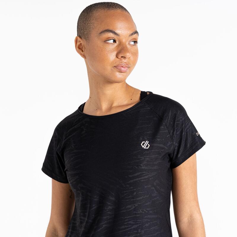 Defy II T-shirt de fitness à manches courtes pour femme - Noir