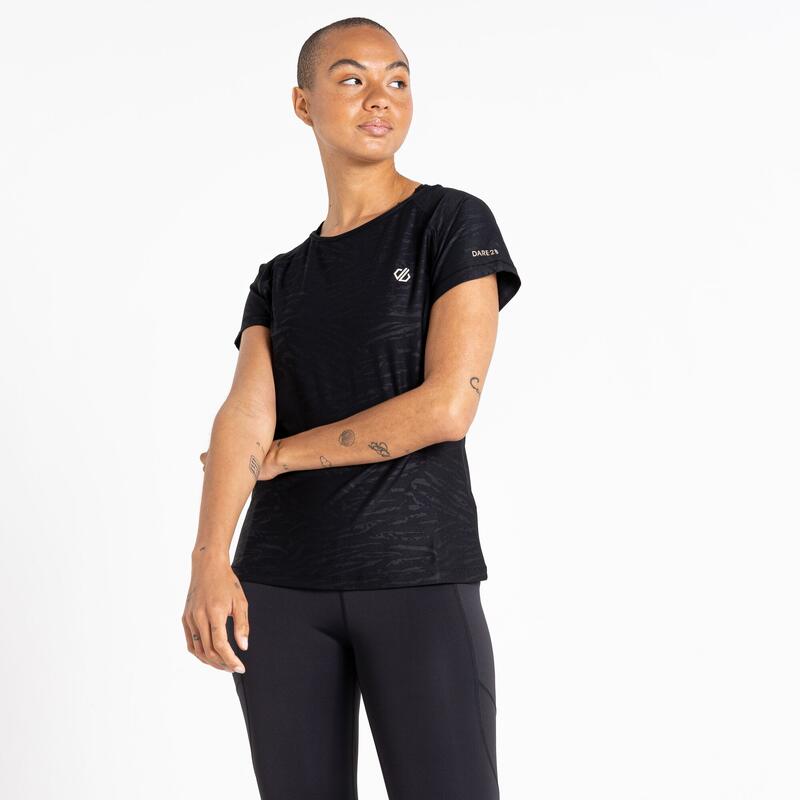 Defy II fitness-T-shirt met korte mouwen voor dames - Zwart